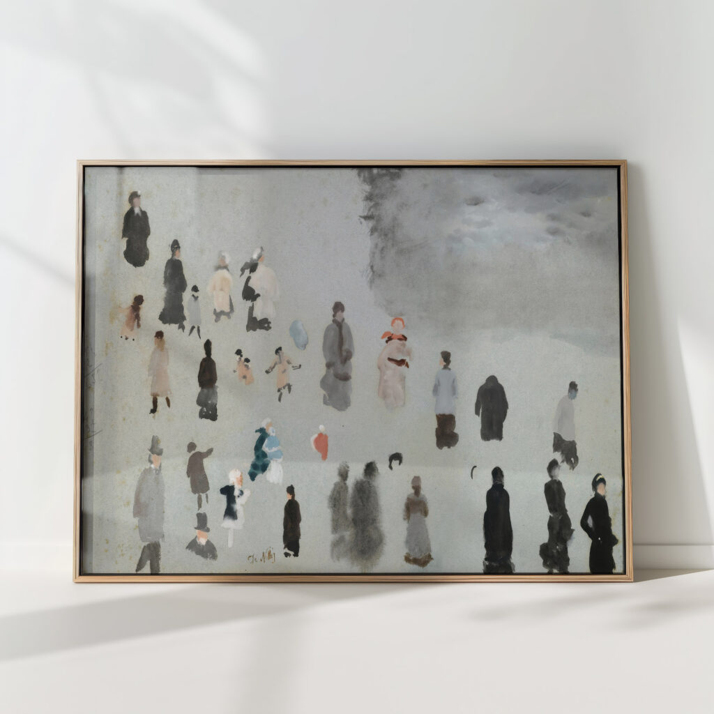 on the streets of paris sulle strade di parigi giuseppe de nittis high quality print