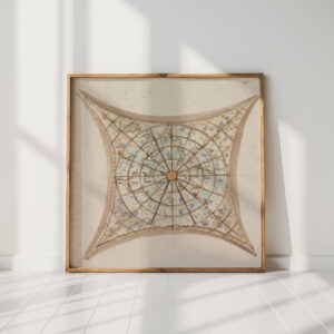 one of four sketches of ceilings in the vatican gallery 2 1777 to 1778 henry swinburne high quality print