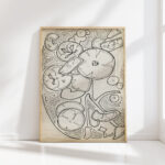 ornament with flowers and leaves 1919 08 reijer stolk high quality print