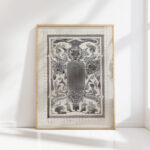 ornamental design with lions 1874 carel adolph lion cachet high quality print