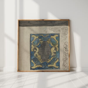 ornamental design with names of van stolk commission trade 1874 carel adolph lion cachet high quality print