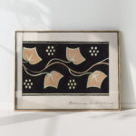 ornamentation with leaves 1890 johanna van de kamer high quality print