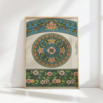 ornate floral mandala artwork print for home decor