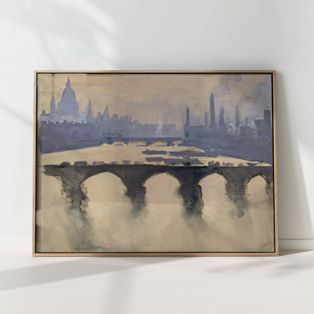 out of my london window dome and spires and chimneys mist and smoke 1890 joseph pennell high quality print