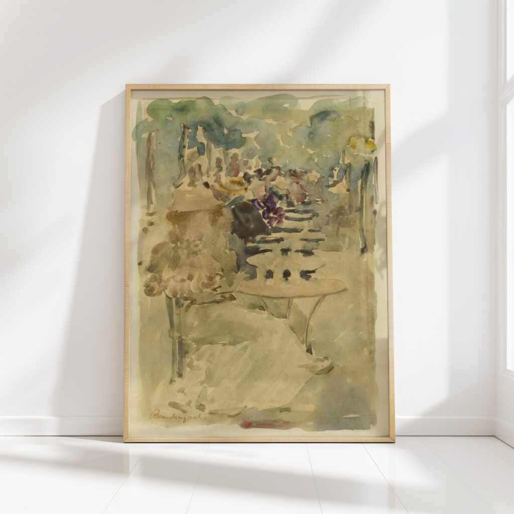 outdoor cafe ca 1892 maurice prendergast high quality print