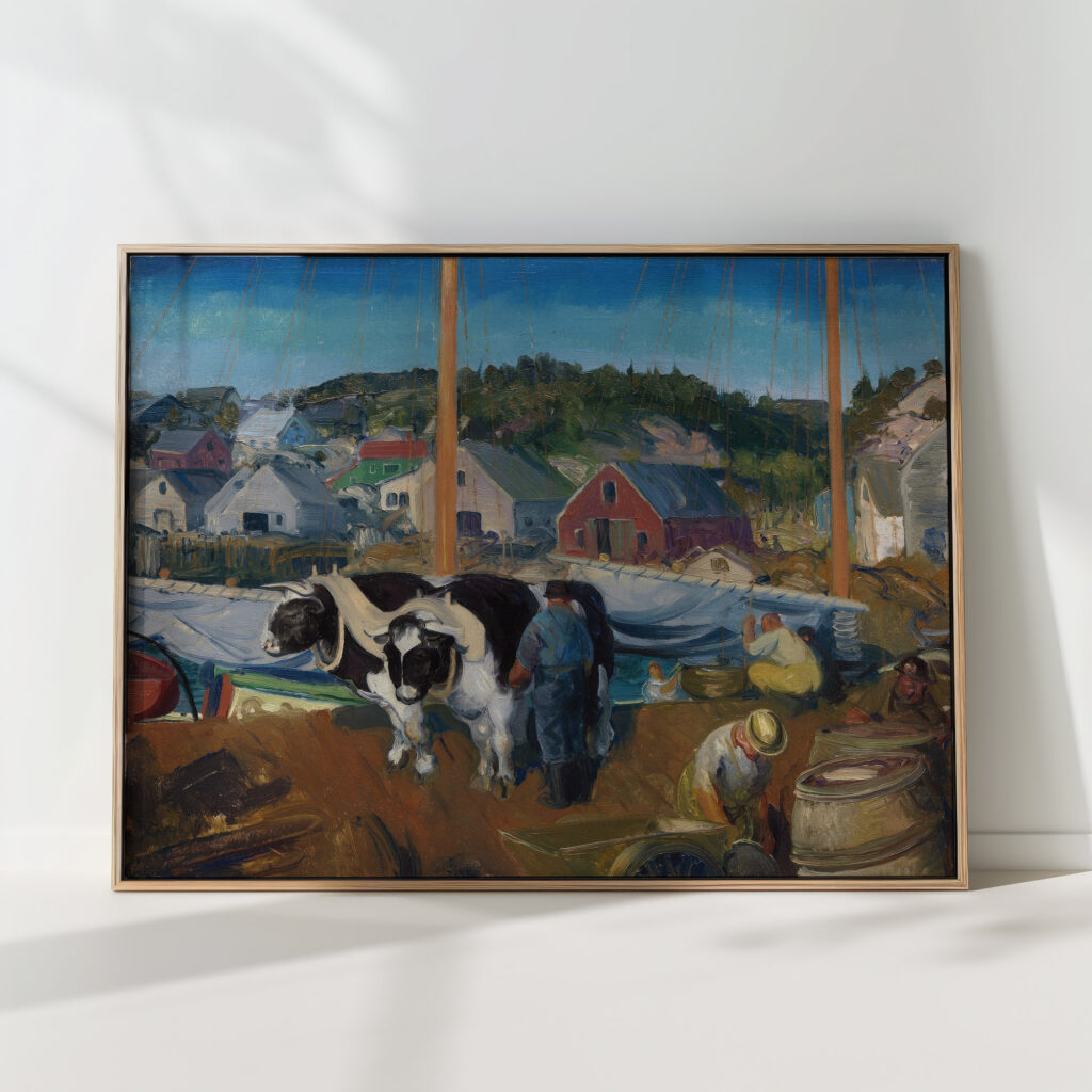 ox team wharf at matinicus 1916 george wesley bellows high quality print