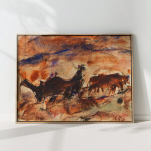 oxen cart 1920 christian rohlfs high quality print
