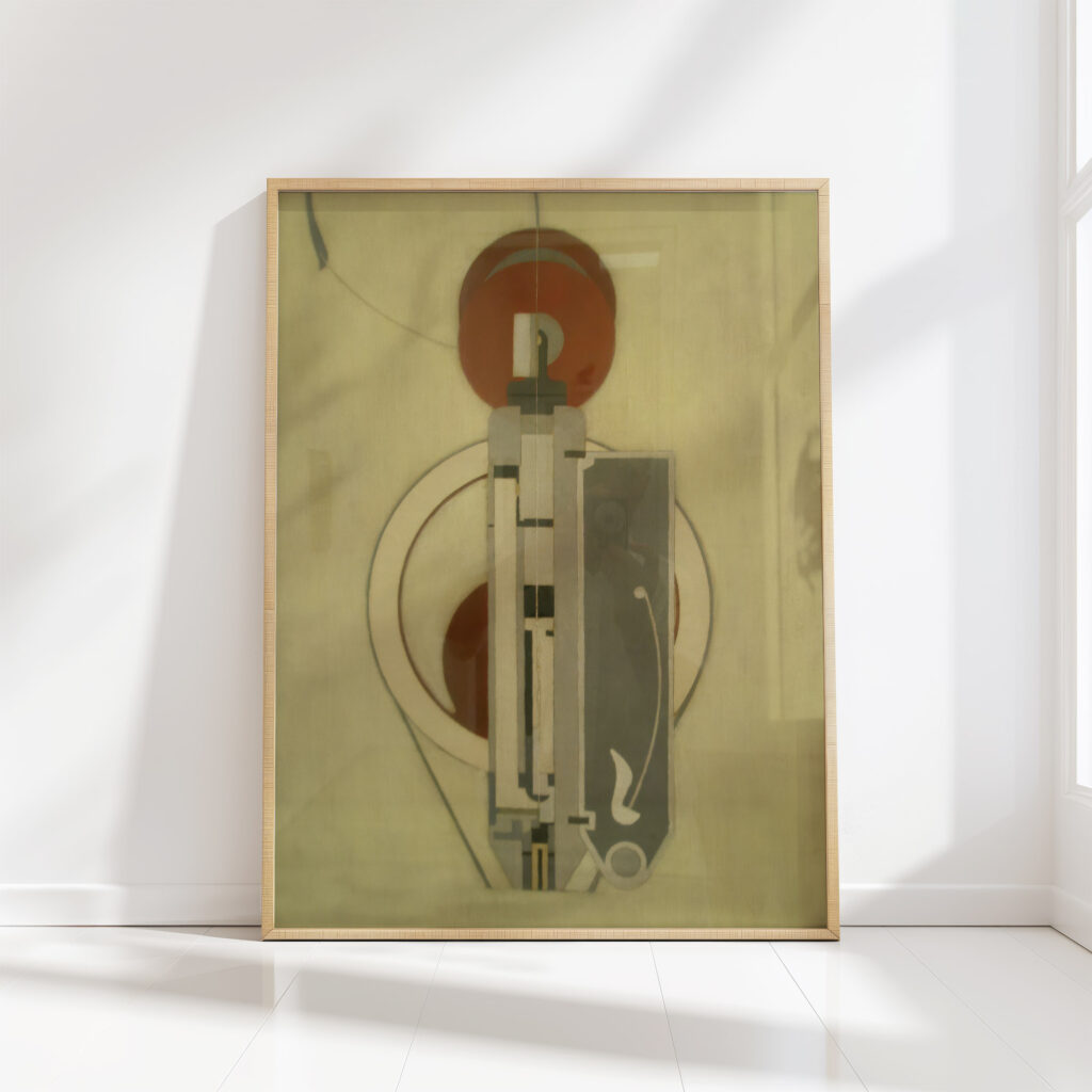 painting viii mechanical abstraction 1916 morton livingston schamberg high quality print
