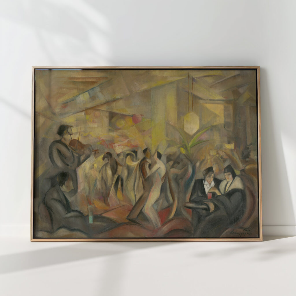 parisian cafe 1930 zolo palugyay high quality print