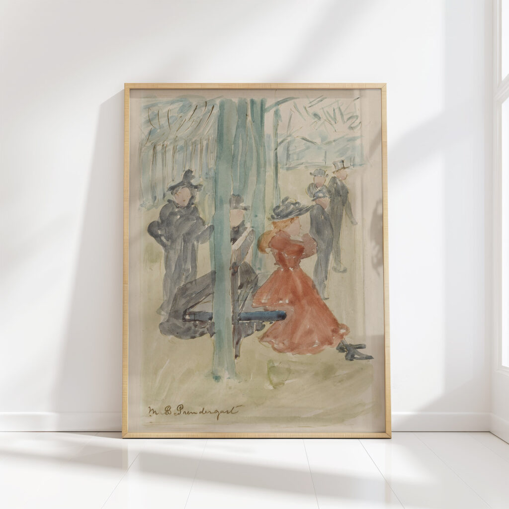 park scene maurice prendergast high quality print