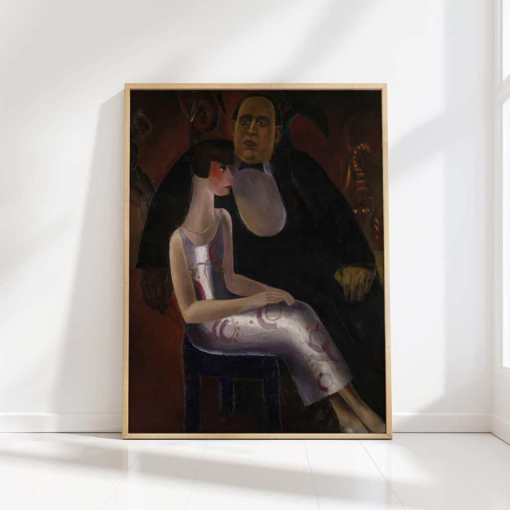 paul gustave van hecke and his wife norine de schrijver 1923 frits van den berghe high quality print