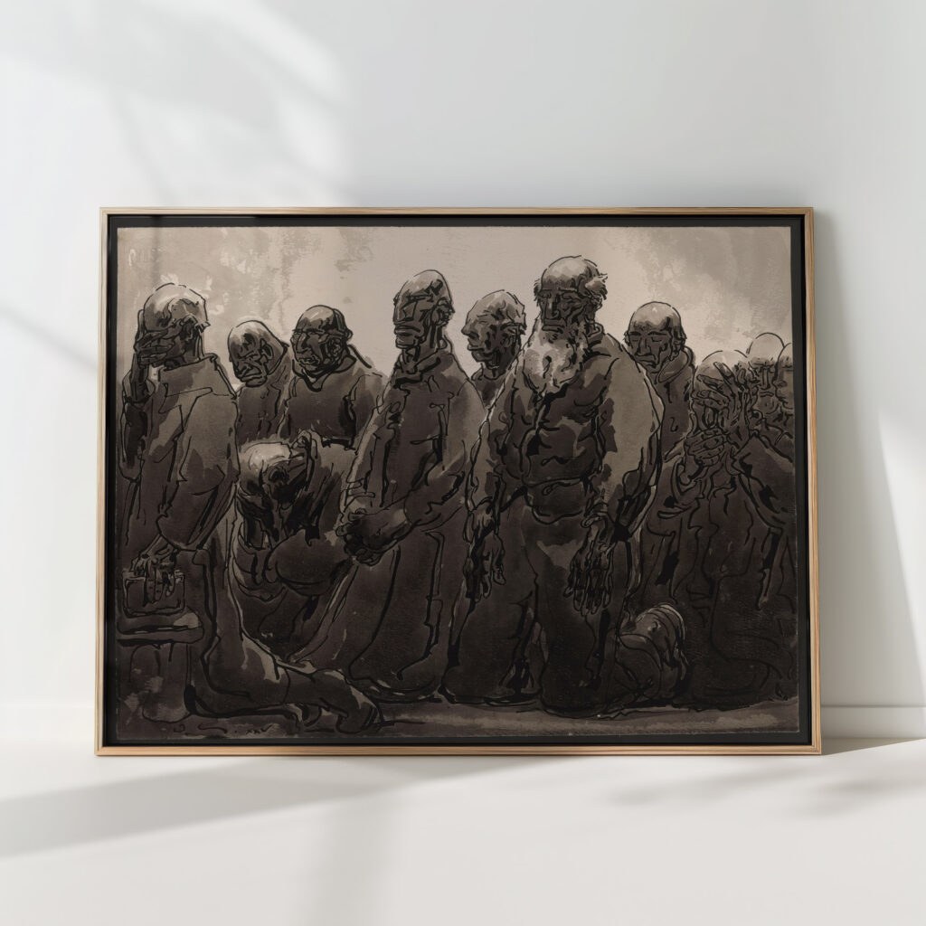 people praying 1925 alfred ost high quality print