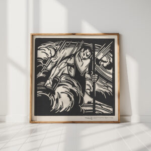 personification of the thunderstorm above a landscape 1921 henri jonas high quality print