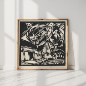 personification of the wind at a building 1921 henri jonas high quality print