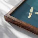 plane bora bora close up dark wood mockup