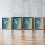 plane bora bora framed posters mockup