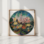 pointillist abstraction flowers circa 1913 14 joseph stella high quality print