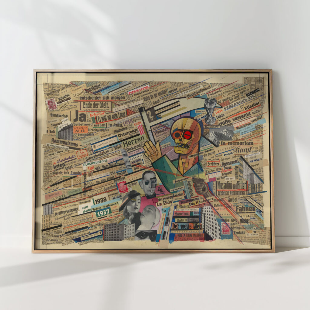 political collage 1938 karl wiener high quality print