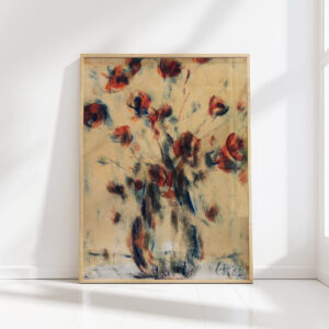 poppy in blue vase 1923 christian rohlfs high quality print