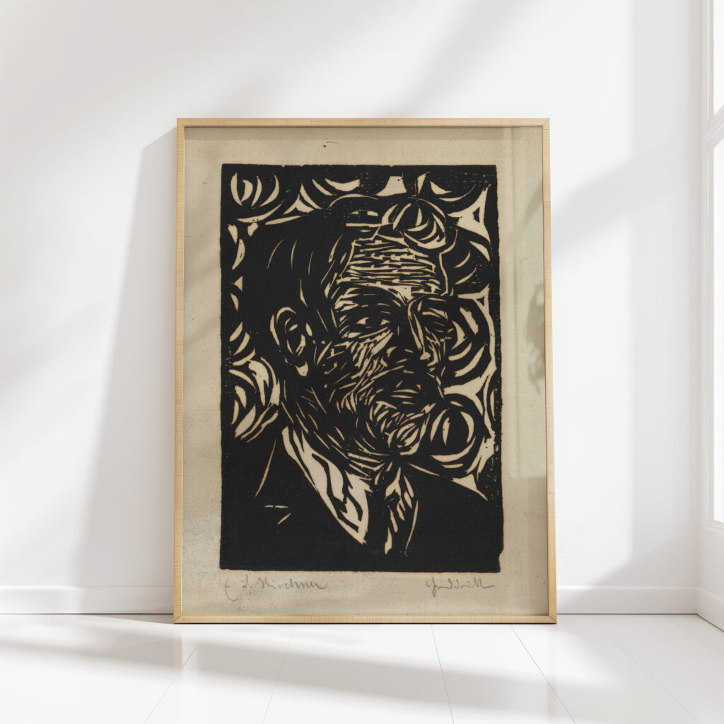 portrait max pechstein 1906 ernst ludwig kirchner high quality print