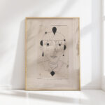 portrait sketch of a costumed lady 1924 paul klee high quality print