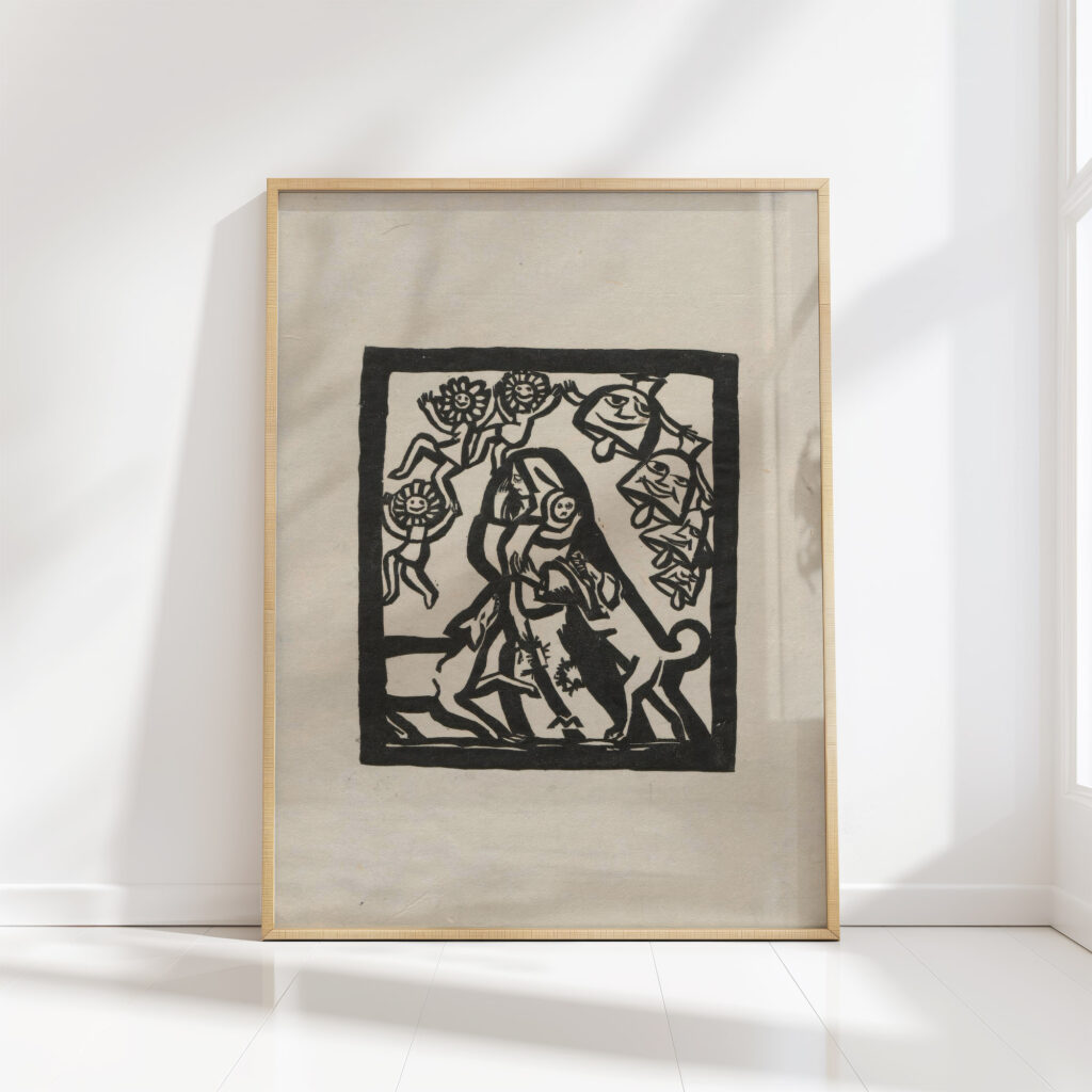 poverty assailed by dogs 1924 tadeusz makowski high quality print