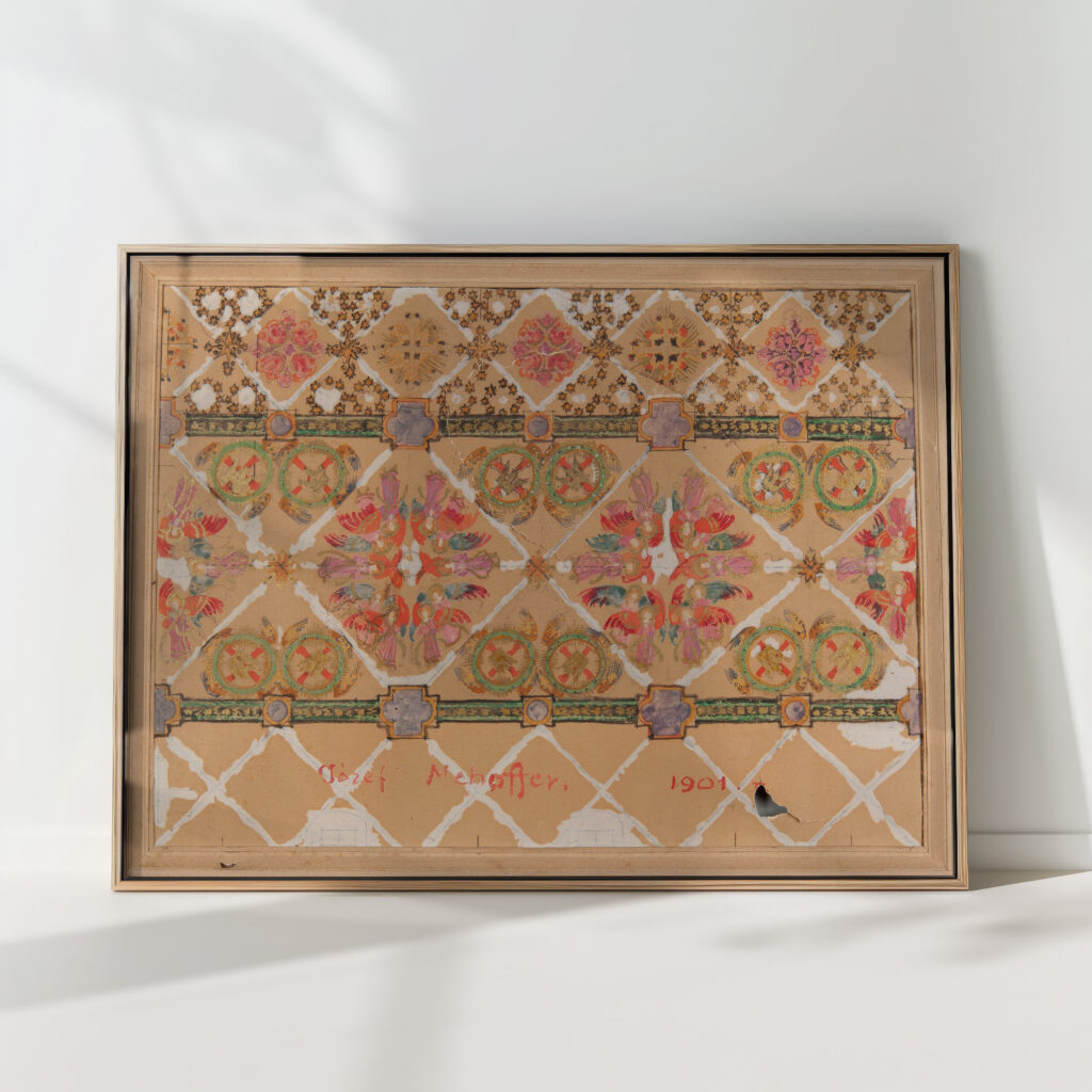 project of painting decoration of the vault of the cathedral of the assumption of the virgin mary in plock 1901 jozef mehoffer high quality print