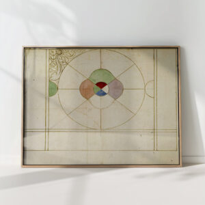 project of stained glass panel with abstract decor prosper lafaye high quality print