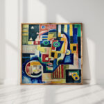 promontory head indigo seas of ossian rose orange circa 1915 amadeo de souza cardoso high quality print