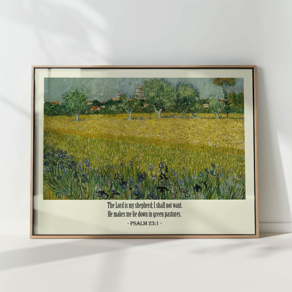 psalm 231 bible verse christian print