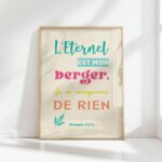 psalm 231 french bible christian affirmation print