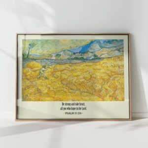 psalm 3124 bible verse christian print