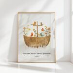 psalms 461 birds floral minimalist christian print