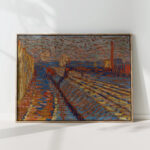 railway embankment in the snow 1910 arthur segal high quality print