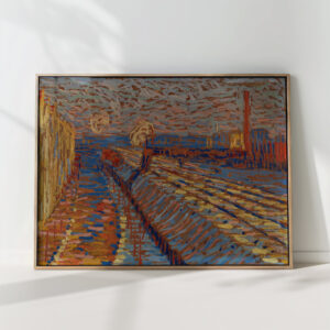 railway embankment in the snow 1910 arthur segal high quality print
