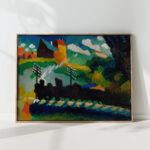 railway near murnau 1909 wassily kandinsky high quality print