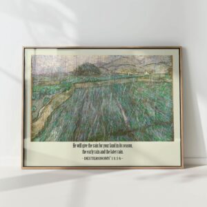 rainy season landscape artistic print