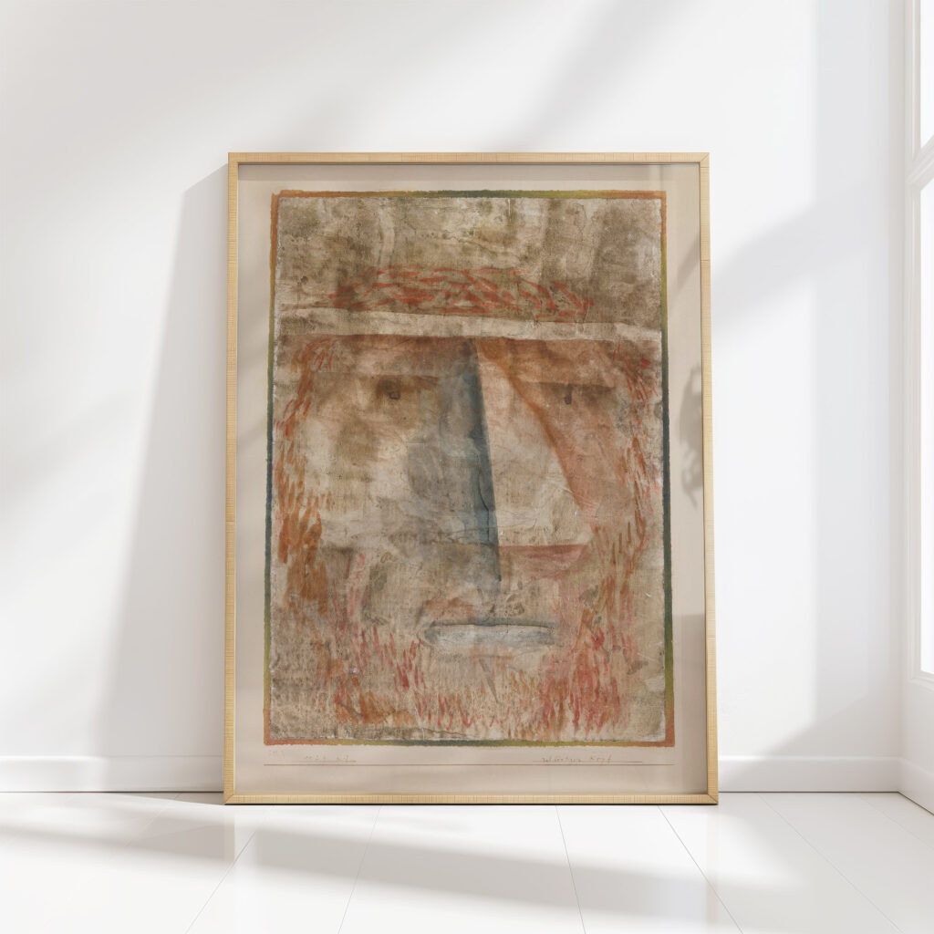 red bearded head 1929 paul klee high quality print