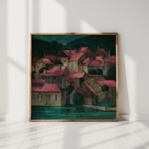 red roofs 1927 maximilian reinitz high quality print