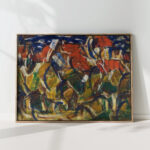 red roofs among trees 1913 christian rohlfs high quality print