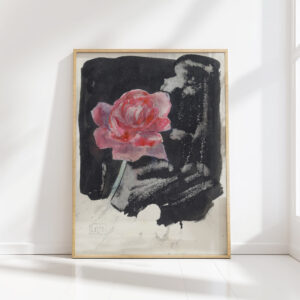 red rose 1874 carel adolph lion cachet high quality print