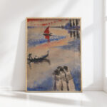red sailing ship and gondola jules schmalzigaug high quality print