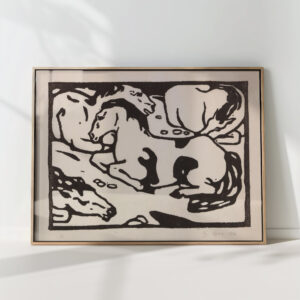 resting horses 1912 franz marc high quality print