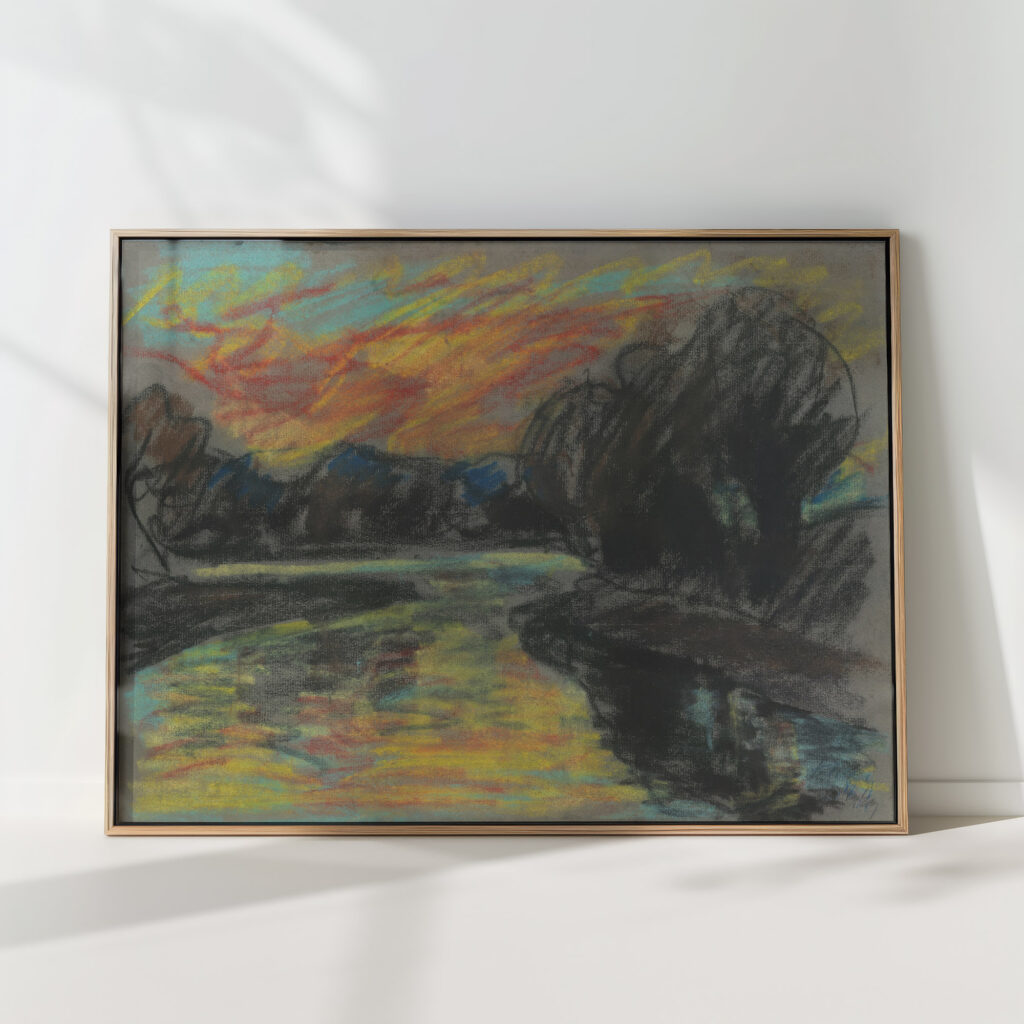 river in a dark willow grove 1929 zolo palugyay high quality print