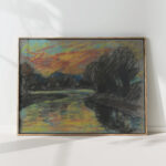 river in a dark willow grove 1929 zolo palugyay high quality print