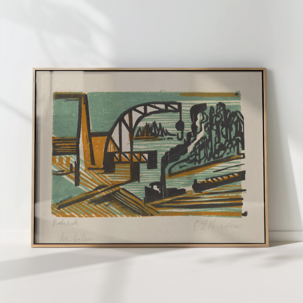 river landscape with crane and towing 1927 1928 ernst ludwig kirchner high quality print