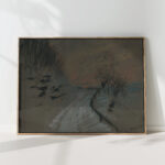 road in winter 1905 1910 ladislav mednyanszky high quality print