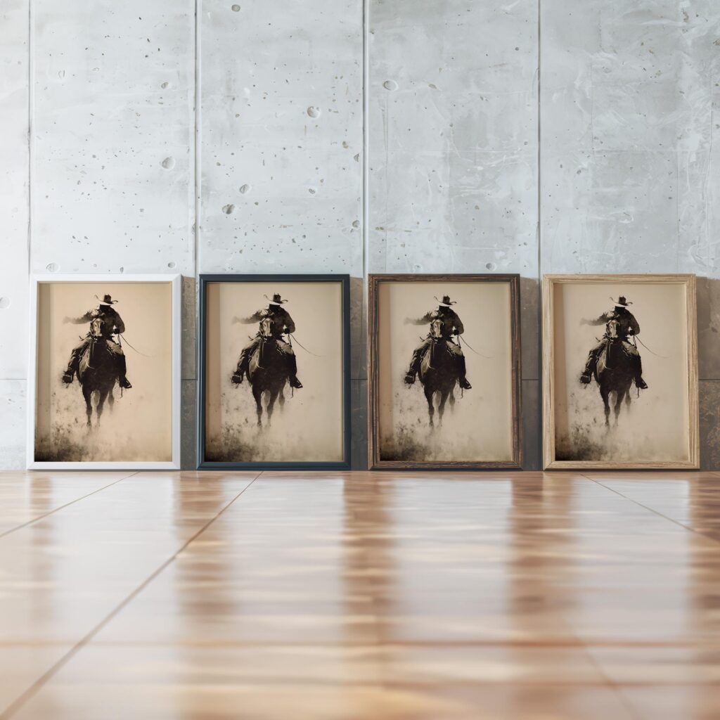 rodeo 0003 3x4 framed posters mockup