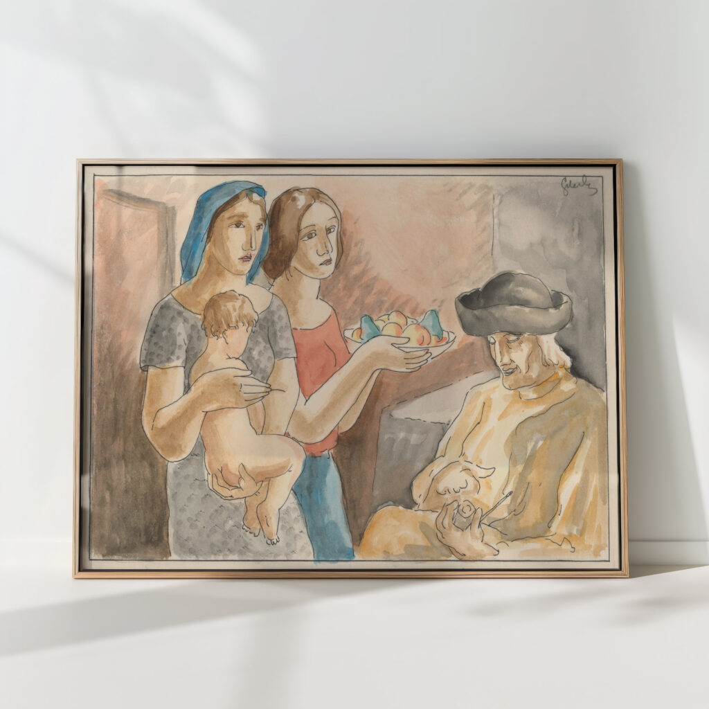 rodina family 1927 mikulas galanda high quality print