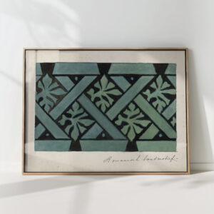 romanesque braid motif 1890 johanna van de kamer high quality print